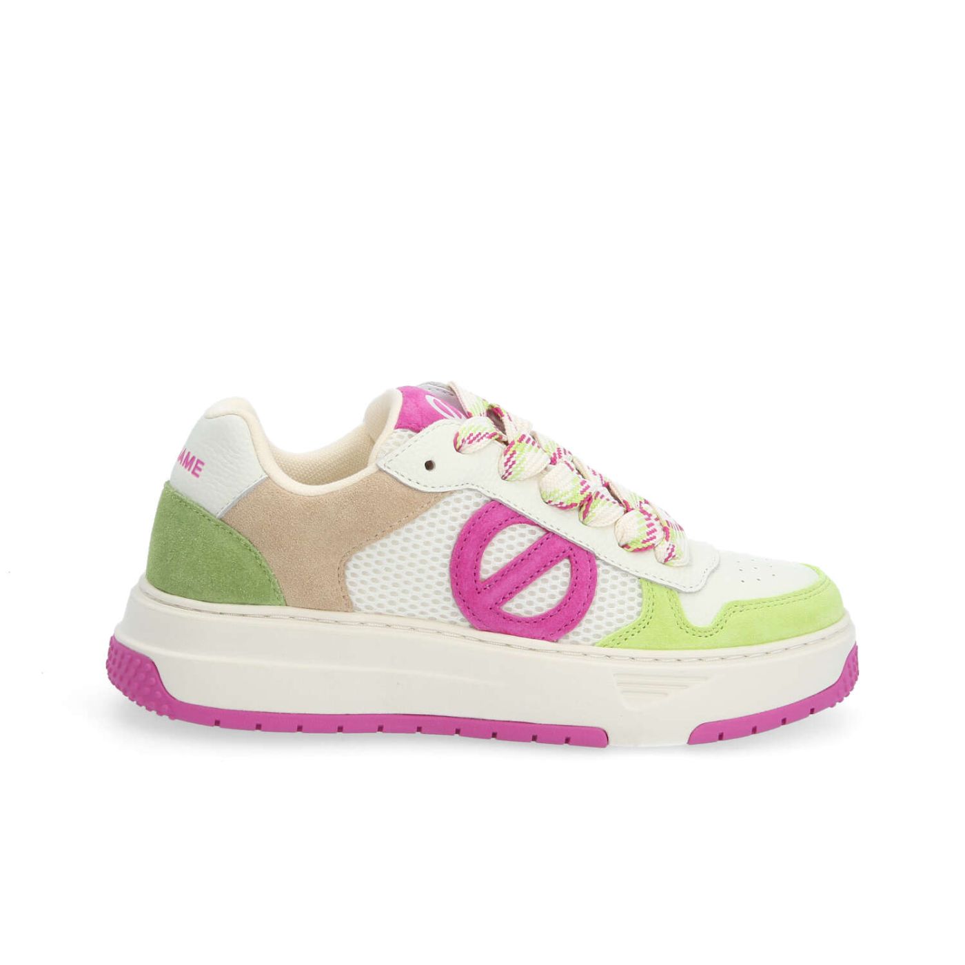 ALISON SNEAKER W - SUEDE/MESH/SUED - GREEN/OFF WHITE/PINK